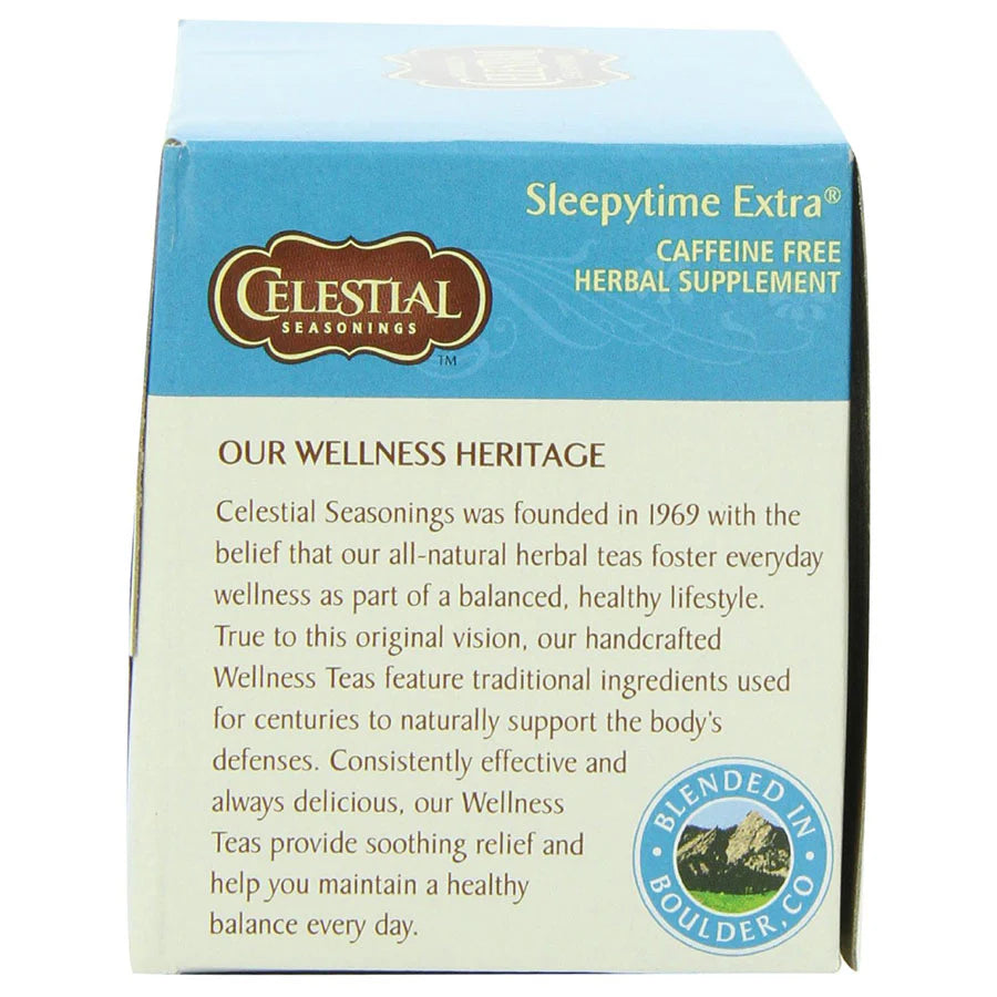 CELESTIAL SEASONINGS - SLEEPYTIME EXTRA HERBAL TEA (20 TEA BAGS, 1.2 OZ)