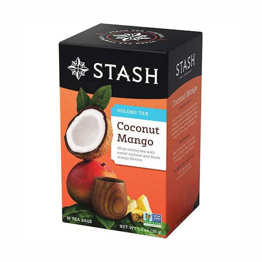 STASH TEA - COCONUT MANGO OOLONG TEA (18 TEA BAGS, 1.2 OZ)